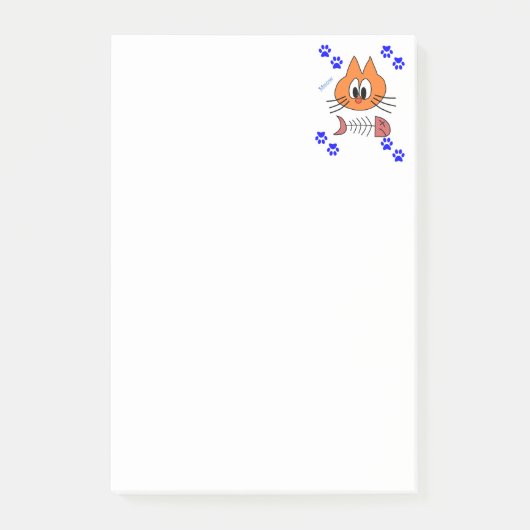 Kat Kitten Fish Notities Post-it® Notes (Voorkant)