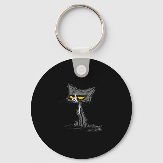 Kat Kitten Heb Ik Mijn Ogen Luidruchtig Ten Hemel  Sleutelhanger (Voorkant)