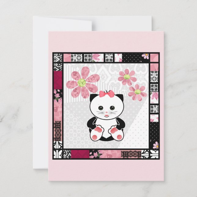 Kat kitten illustratie kinder kinderachtige afdruk (Voorkant)