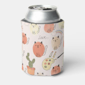 Kat kitten katten: schattig dierpatroon blikjeskoeler (Blikje Achterkant)