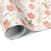 Kat kitten katten: schattig dierpatroon cadeaupapier (Rol Hoek)