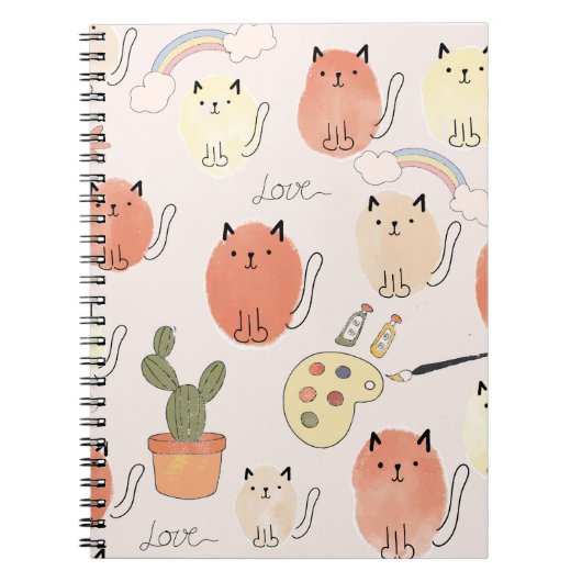Kat kitten katten: schattig dierpatroon notitieboek (Voorkant)