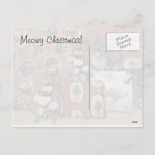 Kat, Kitten, Kerstmis, Redding, Foto Feestdagenkaart (Achterkant)