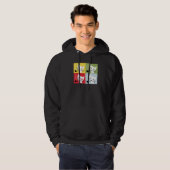 Kat Kitten Roking Pipe Retro Kunst Hoodie (Voorkant volledig)