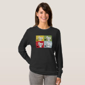 Kat Kitten Roking Pipe Retro Kunst T-shirt (Voorkant volledig)