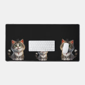 Kat kitten schattig bruin zwart bureaumat (Keyboard & Muis)