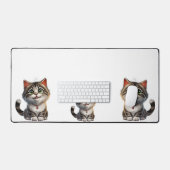 Kat kitten schattig wit bruin bureaumat (Keyboard & Muis)