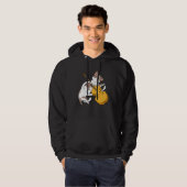 Kat Kitten Spelend op Cello Kat  Cellist Hoodie (Voorkant volledig)