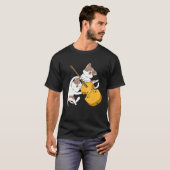 Kat Kitten Spelend op Cello Kat Cellist T-shirt (Voorkant volledig)