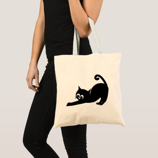 Kat, kitten, zwarte kat tote bag (Voorkant (product))
