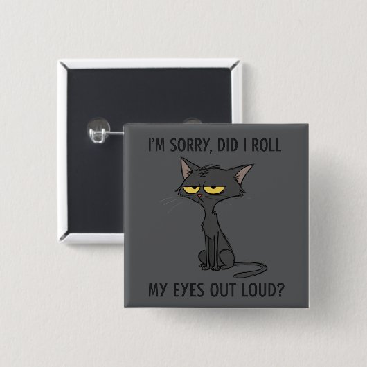 Kat Kittens Heb Ik Mijn Ogen Hardop Gerold Grappig Vierkante Button 5,1 Cm (Voorkant /achterkant)