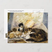 Kat & Kittens Slapen in de Kunstenaarsstudio Briefkaart (Voorkant / Achterkant)