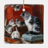 Kat, Kittens & Viool · H. Ronner-Knip · Ornament (Achterkant)
