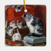 Kat, Kittens & Viool · H. Ronner-Knip · Ornament (Voorkant)