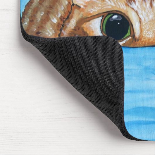 Kat klaar om Mousepad af te spelen Muismat (Hoek)