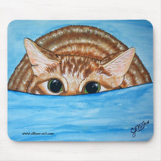 Kat klaar om Mousepad af te spelen Muismat (Voorkant)