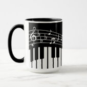 Kat Klassieke Jazz Piano Keyboard Player Koffie Mok (Links)