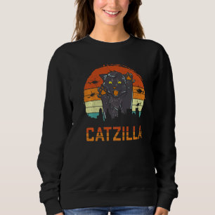 Kat Kleintje Catzilla Monster Aanvallend Vernietig Trui