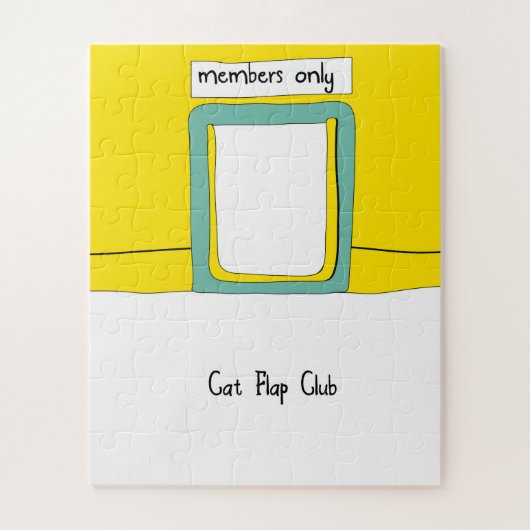 Kat Klep Club Cartoon Legpuzzel (Verticaal)
