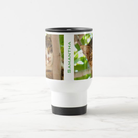 Kat klimmen A-boom, gepersonaliseerd Reisbeker (Center)