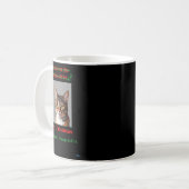 Kat klopt over de kerstboom koffiemok (Voorkant links)