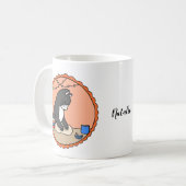 Kat Kneading Dough Balover gift Aangepaste naam Koffiemok (Voorkant links)