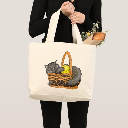 Kat Kneedbalzak Grote Tote Bag (Voorkant (product))