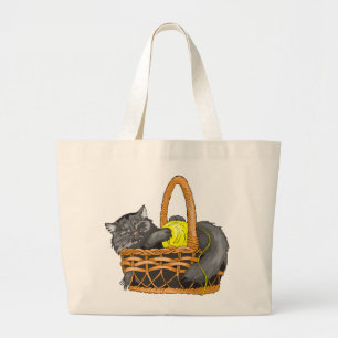 Kat Kneedbalzak Grote Tote Bag