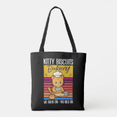 Kat Kneeddeeg Bakker Kitty Biscuits Wij Kneed Em J Tote Bag (Achterkant)