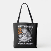 Kat Kneeddeeg Bakker Kitty Biscuits Wij Kneed Em J Tote Bag (Achterkant)