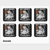 Kat Kneeddeeg Bakker Kitty Biscuits Wij Kneten Ze Vierkante Sticker (Vel)