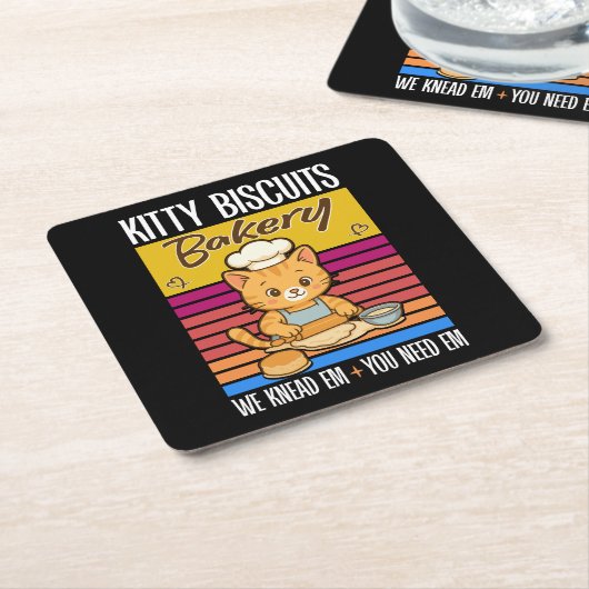 Kat Kneedt Bakker Kitty Biscuits We Kneed Em Jij Kartonnen Onderzetters (Schuin)