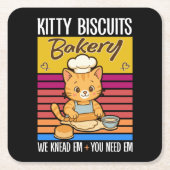Kat Kneedt Bakker Kitty Biscuits We Kneed Em Jij Kartonnen Onderzetters (Voorkant)