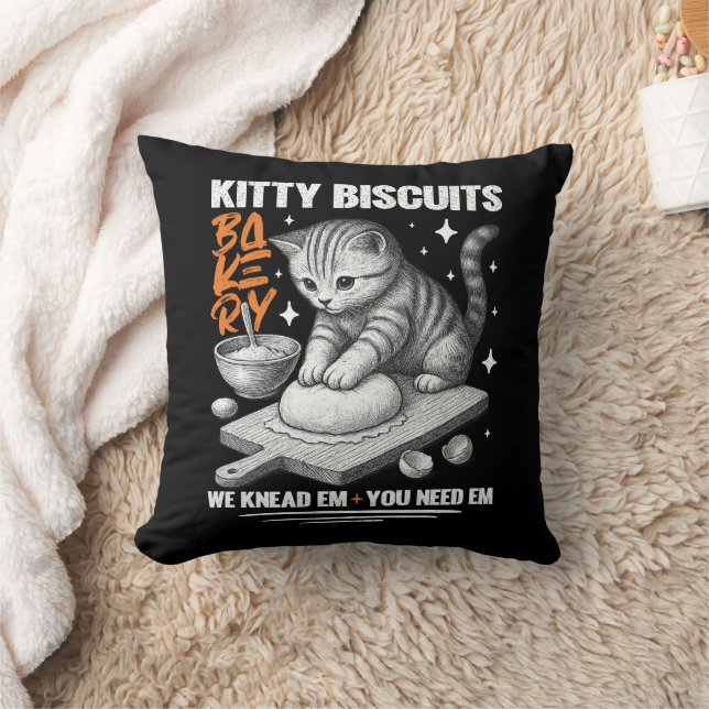 Kat Kneedt Bakker Kitty Biscuits We Kneed Em Jij Kussen (Deken)
