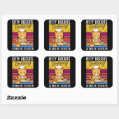 Kat Kneedt Bakker Kitty Biscuits We Kneed Em Jij Vierkante Sticker (Vel)
