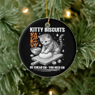 Kat Kneedt Bakker Kitty Biscuits We Kneed Em You Keramisch Ornament