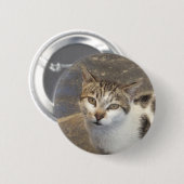 Kat knop ronde button 5,7 cm (Voorkant /achterkant)