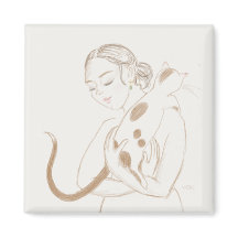 Kat knuffels magneet