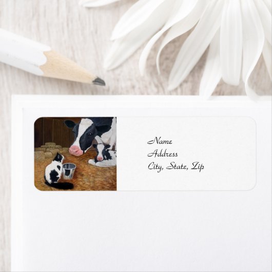 Kat, Koe en kalf Etiket (Insitu)