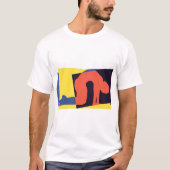 Kat Koe Pose Yoga T-Shirt (Voorkant)