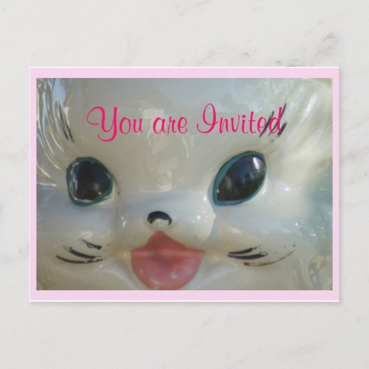 Kat koekje jar 2972 - pas het aan Uitnodiging Briefkaart (Voorkant)