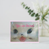 Kat koekje jar 2972 - pas het aan Uitnodiging Briefkaart (Staand voorkant)