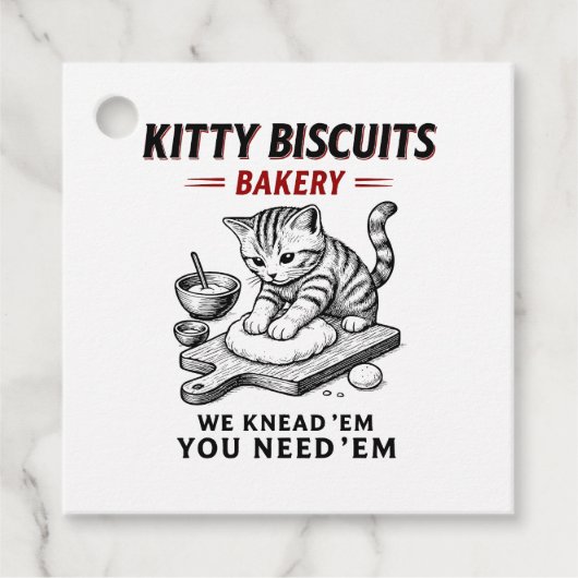 Kat koekjes bakkerij bedankjes labels (Voorkant)