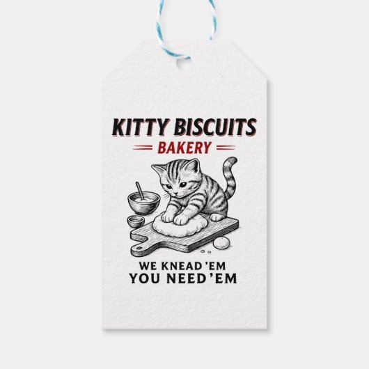 Kat koekjes bakkerij cadeaulabel (Achterkant)