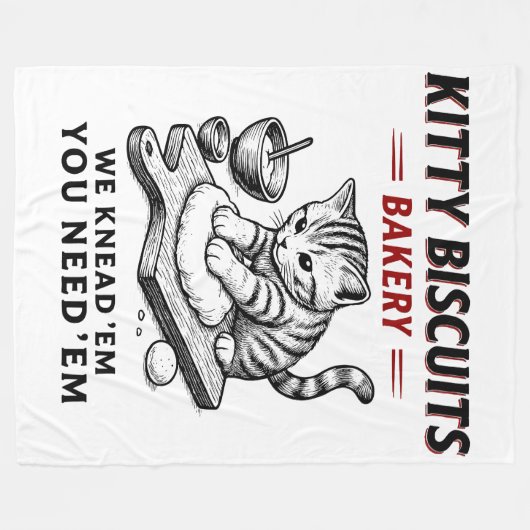 Kat koekjes bakkerij fleece deken (Voorkant (Horizontaal))