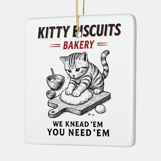 Kat koekjes bakkerij keramisch ornament (Links)