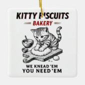 Kat koekjes bakkerij keramisch ornament (Voorkant)