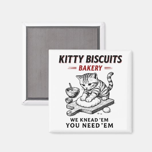 Kat koekjes bakkerij magneet (Voorkant / Achterkant)