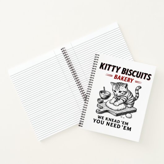 Kat koekjes bakkerij notitieboek (Binnen)