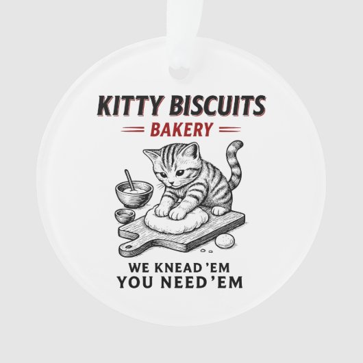 Kat koekjes bakkerij ornament (voorkant)